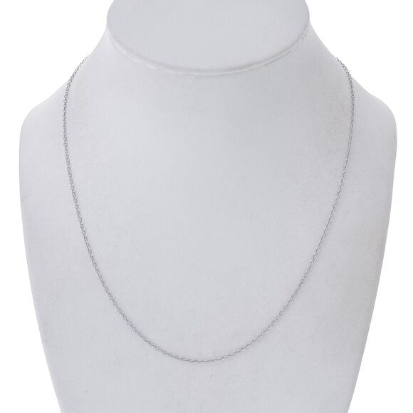 Vintage Italy BS Sterling Silver 925 Cable Link Necklace 18" - Picture 1 of 3